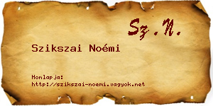 Szikszai Noémi névjegykártya