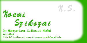 noemi szikszai business card
